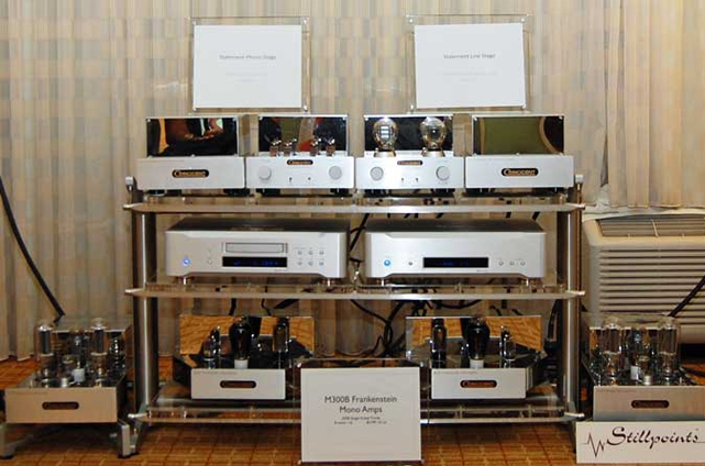 Israel also showed the new 2-piece Statement Phono Preamp at $5,499 (top left).